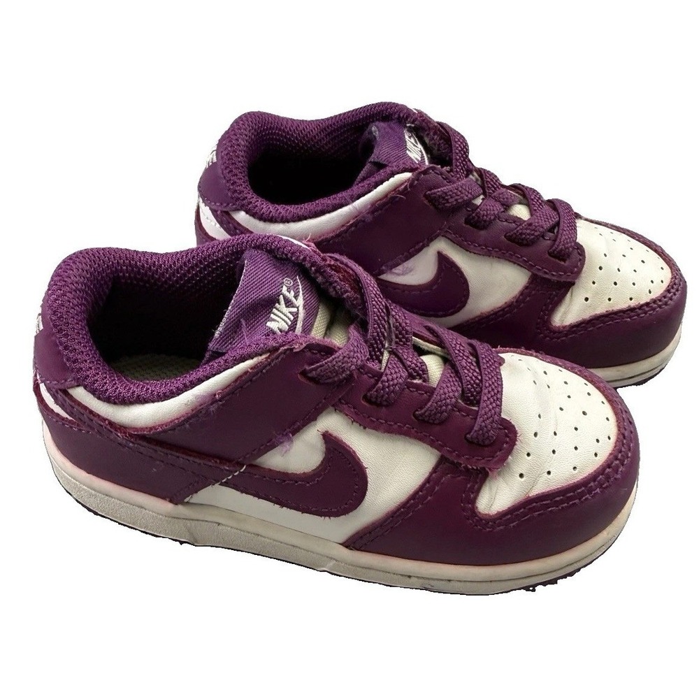 Nike Dunk Low White Viotech Toddler Size 8C